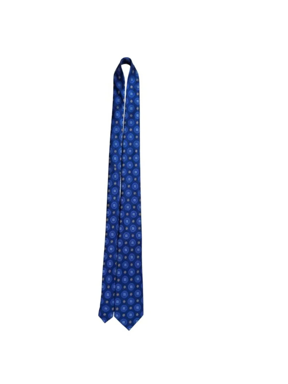Jos A Bank Mens Blue Silk Patterned Tie Classic Style
